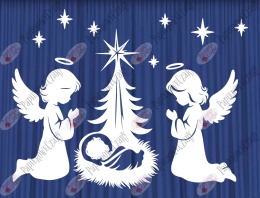 Zestaw 243 - Jasełka Szopka Boże Narodzenie - Dekoracje z papieru