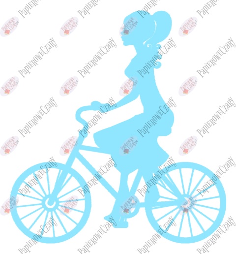Pani na rowerze 1 Dekoracje z papieru