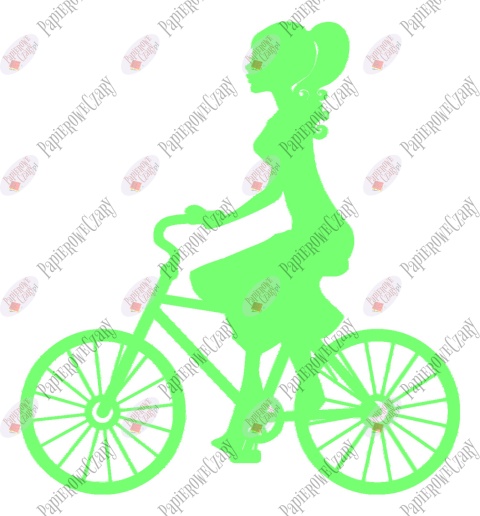 Pani na rowerze 1 Dekoracje z papieru