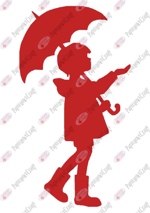 Chłopiec z parasolem 2 Dekoracje z papieru