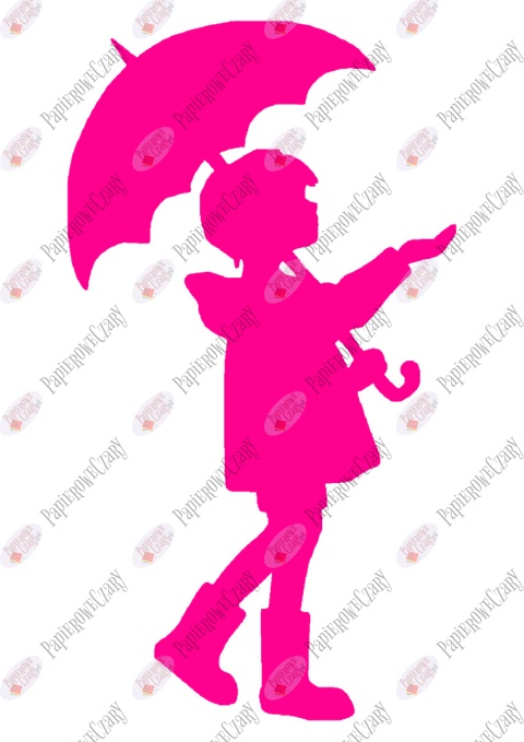 Chłopiec z parasolem 2 Dekoracje z papieru