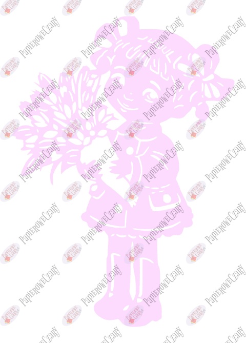 Dziewczynka z kwiatami 1 Dekoracje z papieru