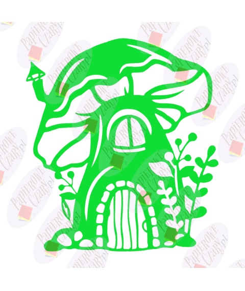 Grzyb domek 1 Dekoracje z papieru Grzyb domek 1 Dekoracje z papieru