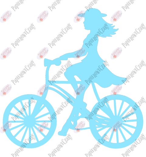 Pani na rowerze 2 Dekoracje z papieru