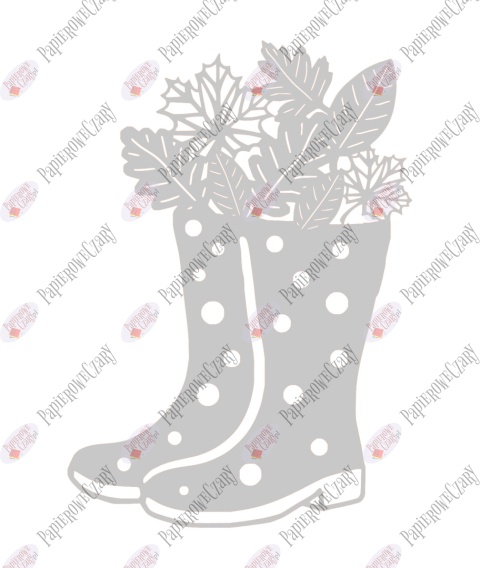 Kalosze z liśćmi 1 Dekoracje z papieru Kalosze z liśćmi 1 Dekoracje z papieru