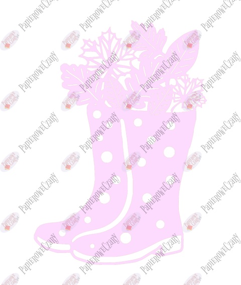 Kalosze z liśćmi 1 Dekoracje z papieru Kalosze z liśćmi 1 Dekoracje z papieru