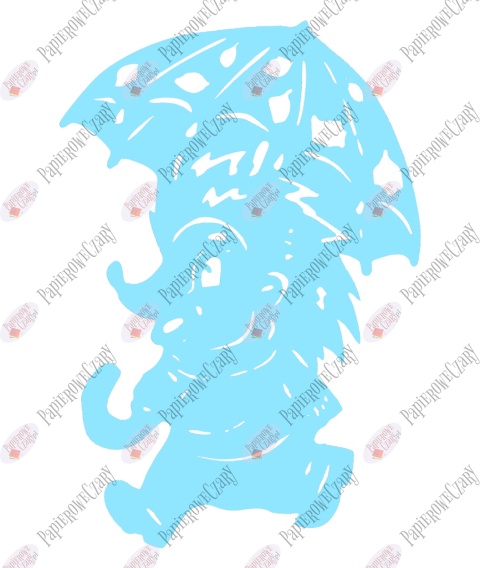 Jeż z parasolem 1 Dekoracje z papieru