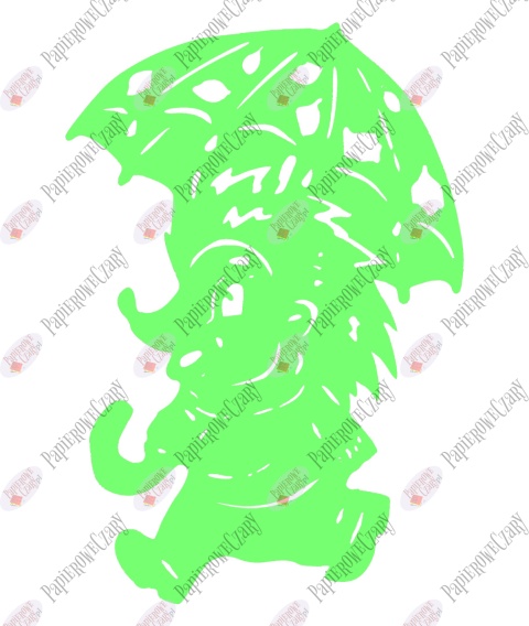 Jeż z parasolem 1 Dekoracje z papieru