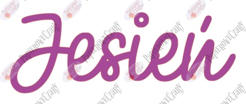 Napis Jesień 1 Dekoracje z papieru