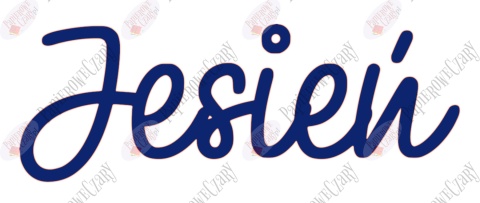 Napis Jesień 1 Dekoracje z papieru