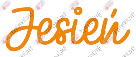 Napis Jesień 1 Dekoracje z papieru