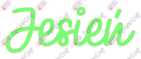 Napis Jesień 1 Dekoracje z papieru