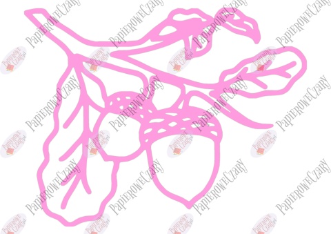 Żołędź 3 Dekoracje z papieru