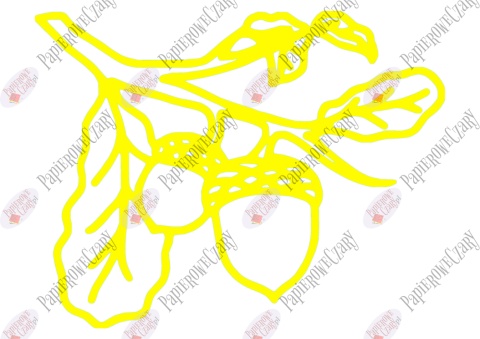 Żołędź 3 Dekoracje z papieru